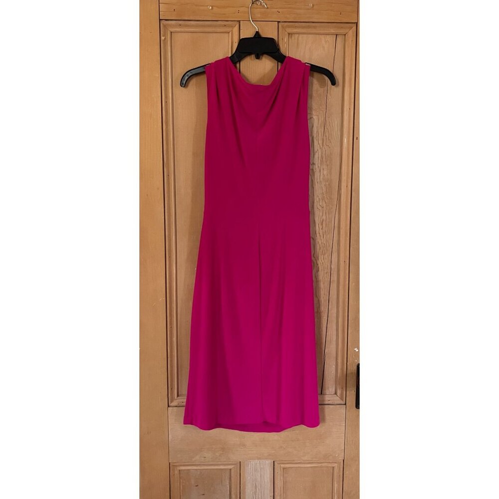 Lauren Ralph Lauren Womens Twist Knot Front Dress Size 10 Pink Magenta SP EXC - Picture 11 of 12